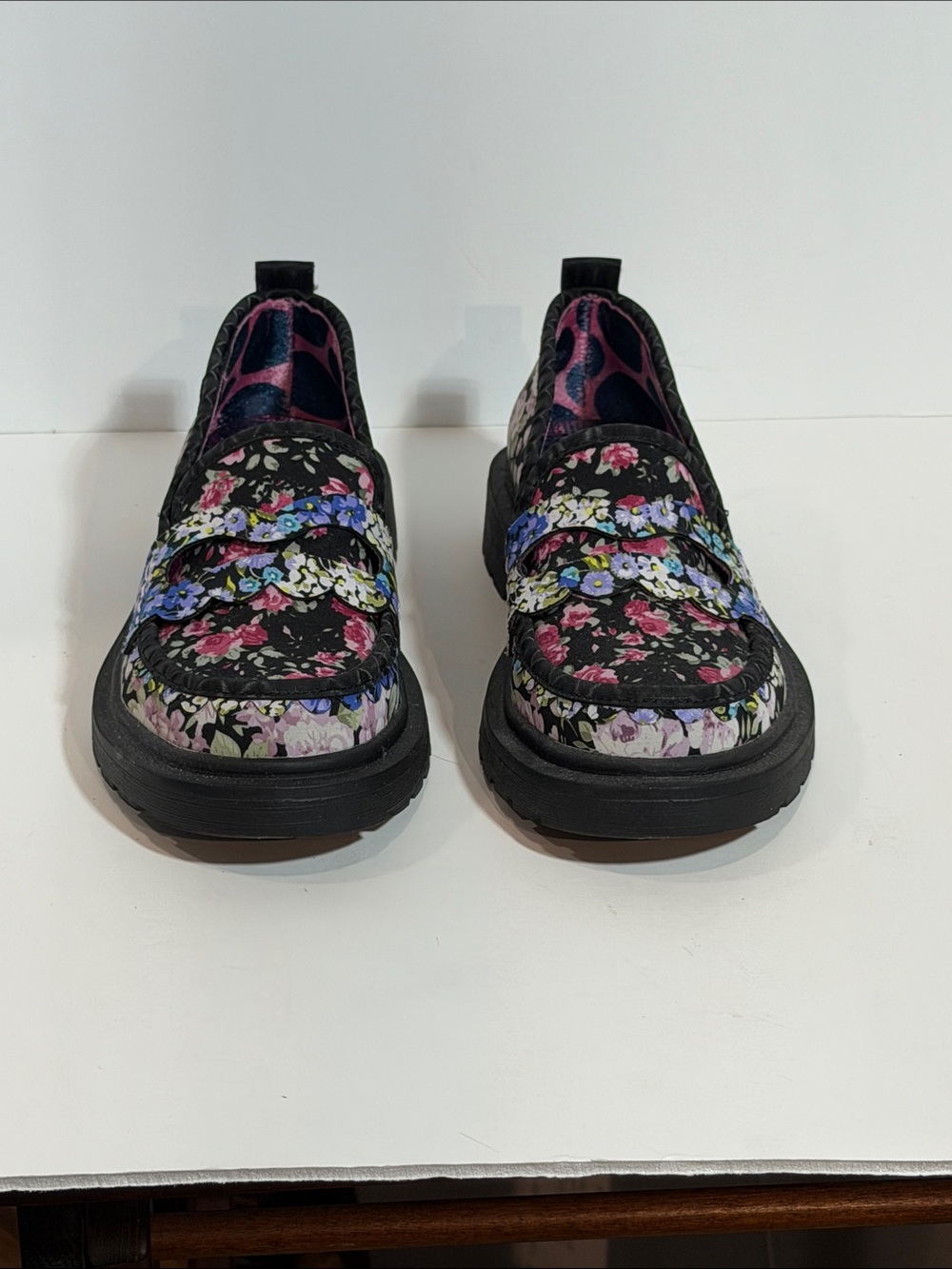 Irregular Choice Chunky Platform Floral Loafers - Picture 4 of 6
